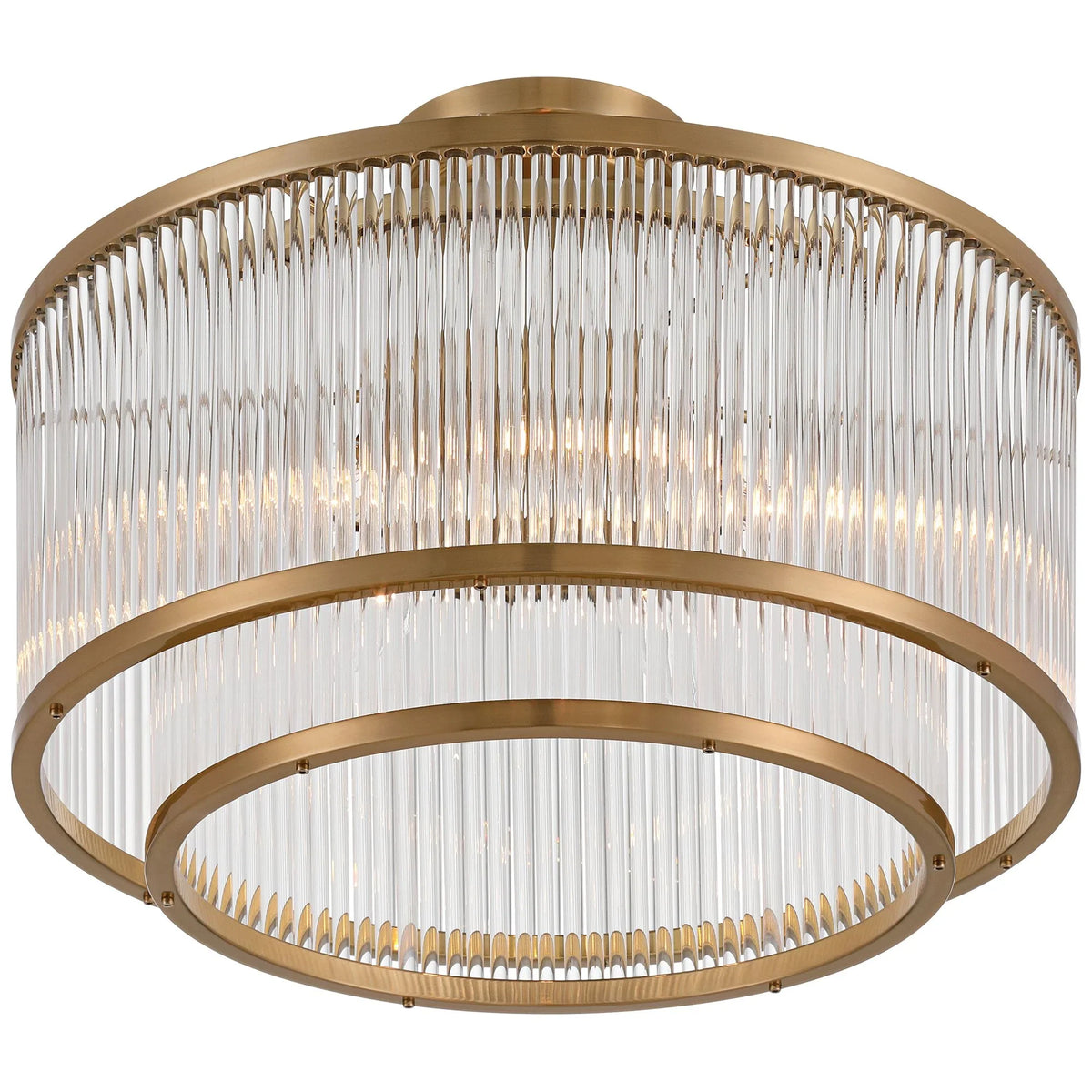Possini Euro Design Warren 16 1/4" Modern Semi Flush-Mount Ceiling Light Fixture Kitchen Foyer Drum 5-Light Bronze Finish Crystal