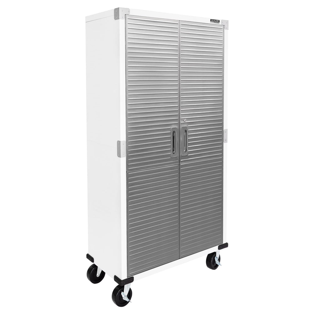 Seville Classics UltraHD Steel Body Lockable Storage Filing Cabinet Organizer Locker Shelving Unit 36" W x 18" D x 72" H, Granite