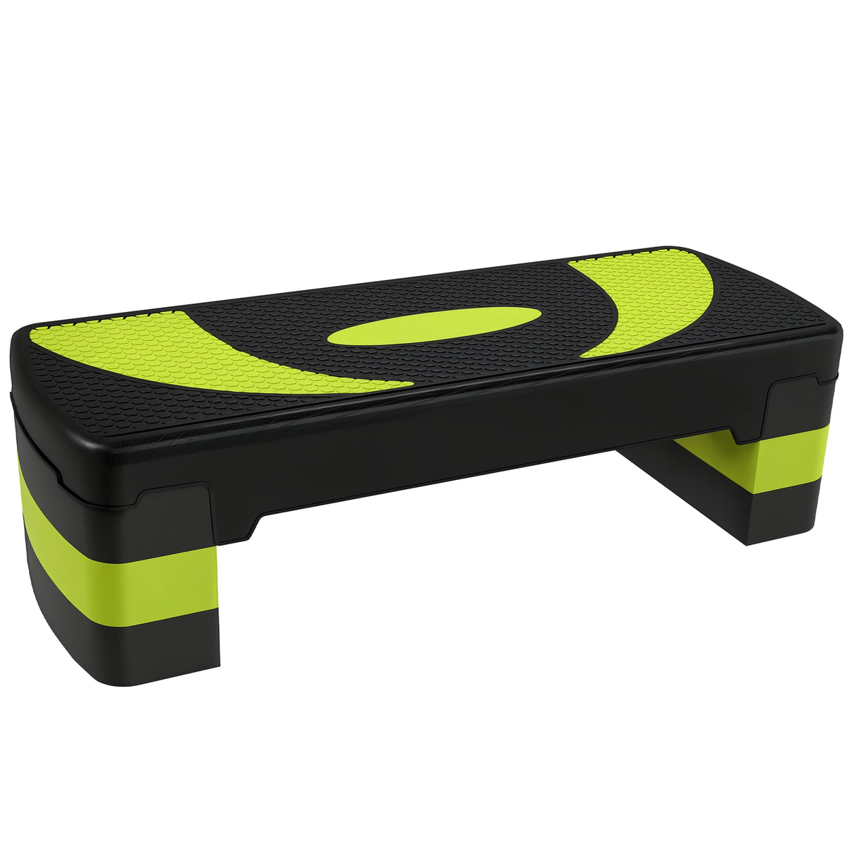 HOMCOM Aerobic-Stepper, höhenverstellbar, für Indoor und Outdoor, Belastbarkeit bis 150 kg, 80 x 31 x 10-20 cm, Grün