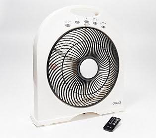 Cascade Capri 12 Portable 4-Speed Fan withRemote Control ,White