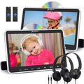 Pumpkin 10.1�?Dual Headrest DVD Players for Car with Headphones, 2 Mount Brackets HDMI Input Region Free Last Memory