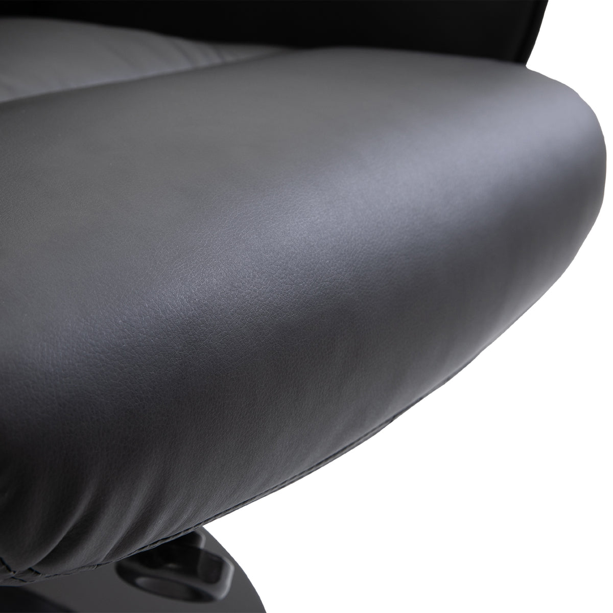 HOMCOM Relaxsessel mit Fußhocker Relaxsessel Schwenkersessel 360° drehbar und verstellbarem Rückenlehne TV-Sessel für bis zu 120 kg Kunstleder Metall Schwarz