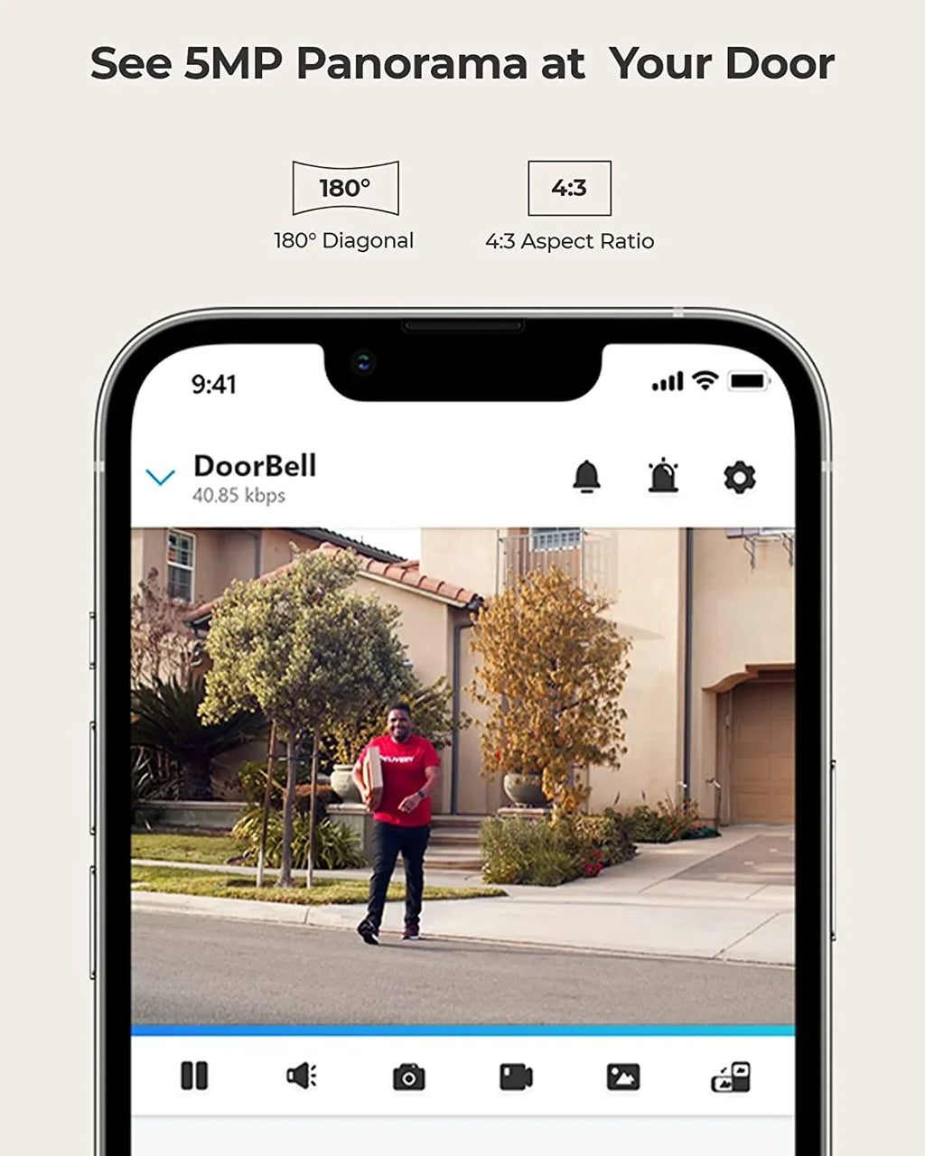 Reolink 2K 5MP Video Doorbell Camera 5G Wifi Security Home Doorbell Chime, Person &Package Detection