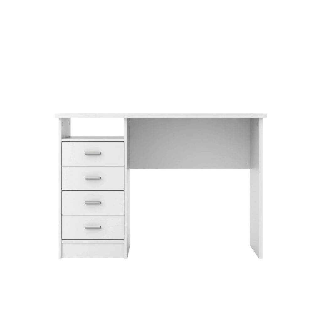 Warner Desk with 4 Drawers, White
