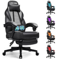 Waleaf Gaming Chair with Lumbar Massage, Ergonomic Gamer Gear Gaming Chair with Footrest