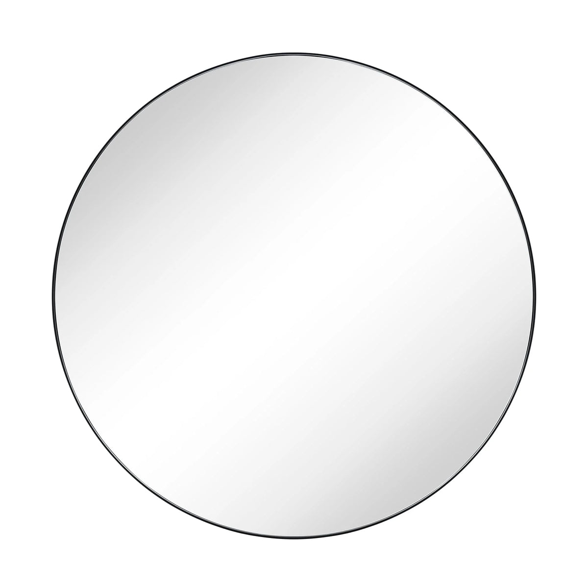 TEHOME Myriel Surface Mount Framed Round Medicine Cabinet with Mirror 24" x 24" - Black