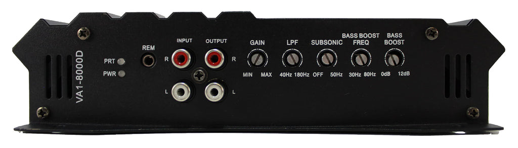 Power Acoustik VA1 - 8000D Vertigo 8000 Watt Car Audio Monoblock Amplifier
