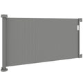 PawHut Treppenschutzgitter Ausziehbar 0-136cm 87 cm Hoch Türschutzgitter für Haustiere 142 x 10 x 87 cm Grau