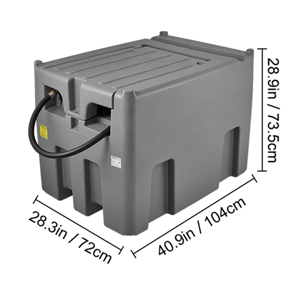VEVOR Portable Diesel Tank, 116 Gallon Capacity & 10 GPM Flow Rate, Diesel Fuel Tank with 12V Electric Transfer Pump and 13.1ft Rubber Hose, PE Diesel Transfer Tank for Easy Fuel Transportation, Red