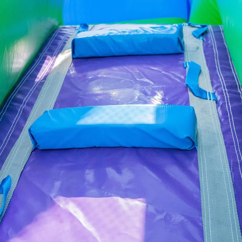 16′ Tropical Water Slide – Inflatable Commercial-Grade Slide with Integrated Pool, Blower Included (Wet/Dry Use)