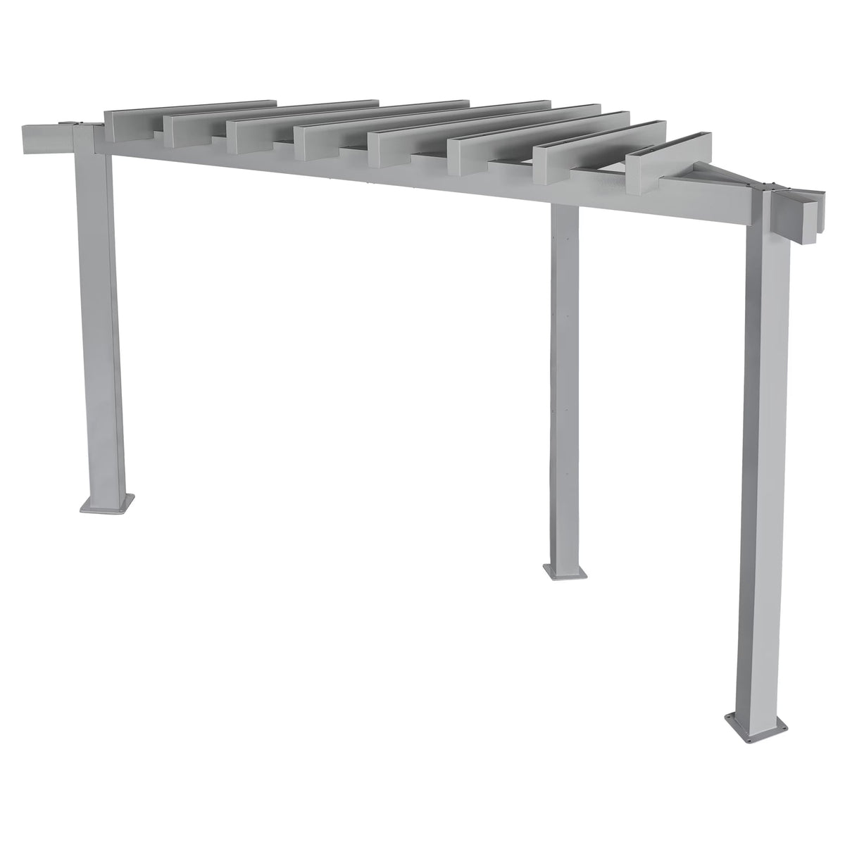 Sojag Rustproof Aluminum Frame Pergola, PVC-Coated Canopy for UV Protection, Contemporary Design for Garden or Yard, 10' x 10', Lima Grey