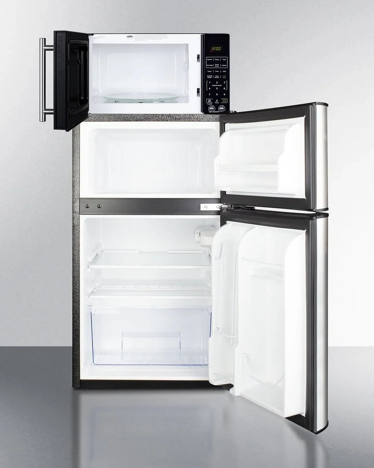 Summit Appliance 2 Door Microwave & Refrigerator-Freezer Combination with Allocator