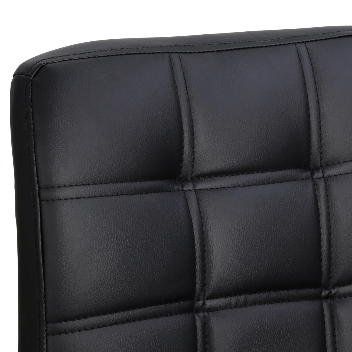 ZENY Set of 4 Bar Stool Soft Cushion Metal Frame 24-32" Swivel Chair, Black