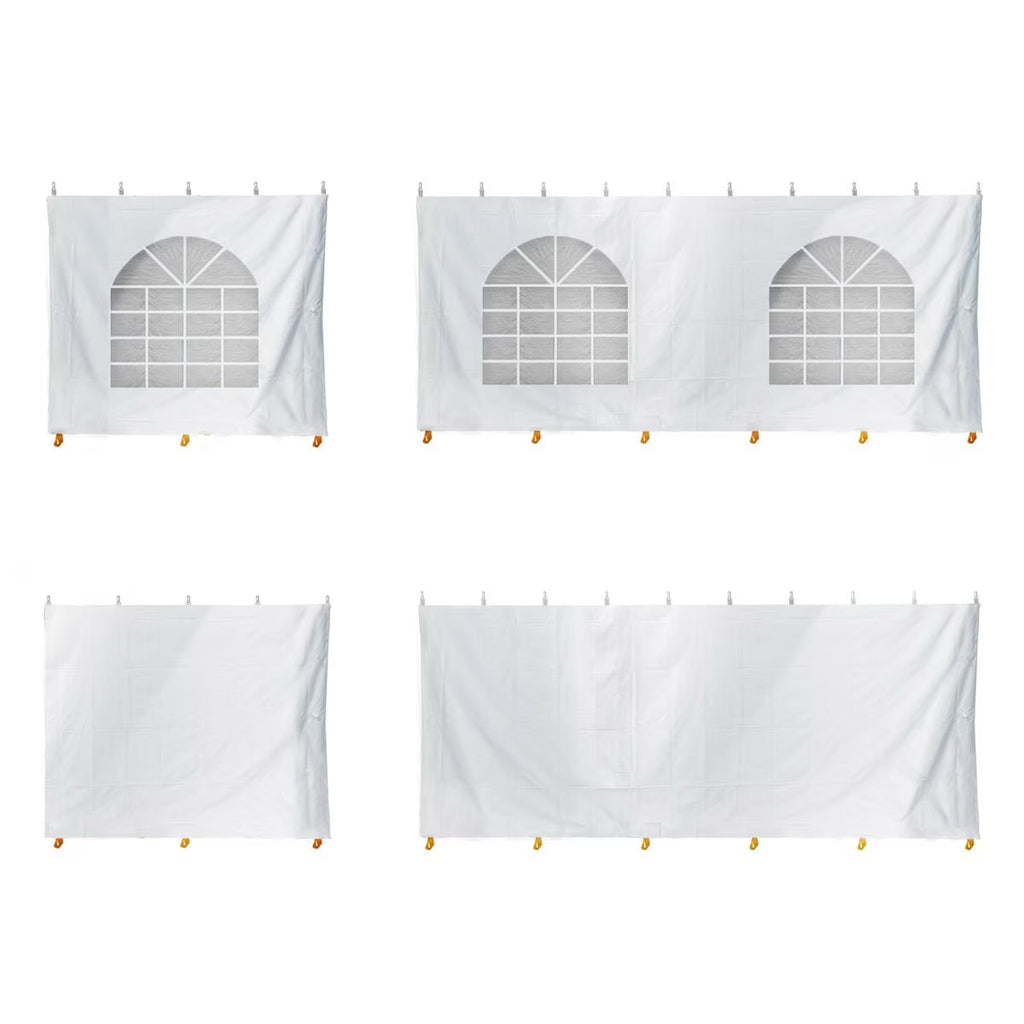 TentandTable Standard Sidewall Kit for 8 ft Sides, White, 10 ft x 20 ft