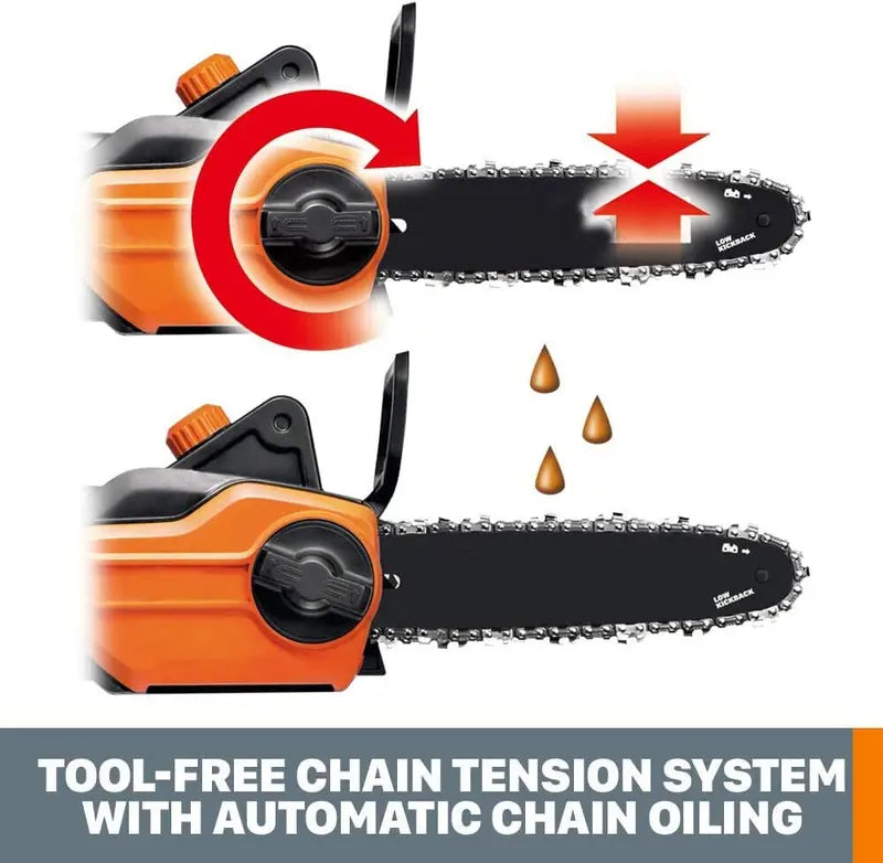 2-in-1 Electric Pole Saw & Chainsaw Trimmer – Auto-Tension, Corded Power Tool