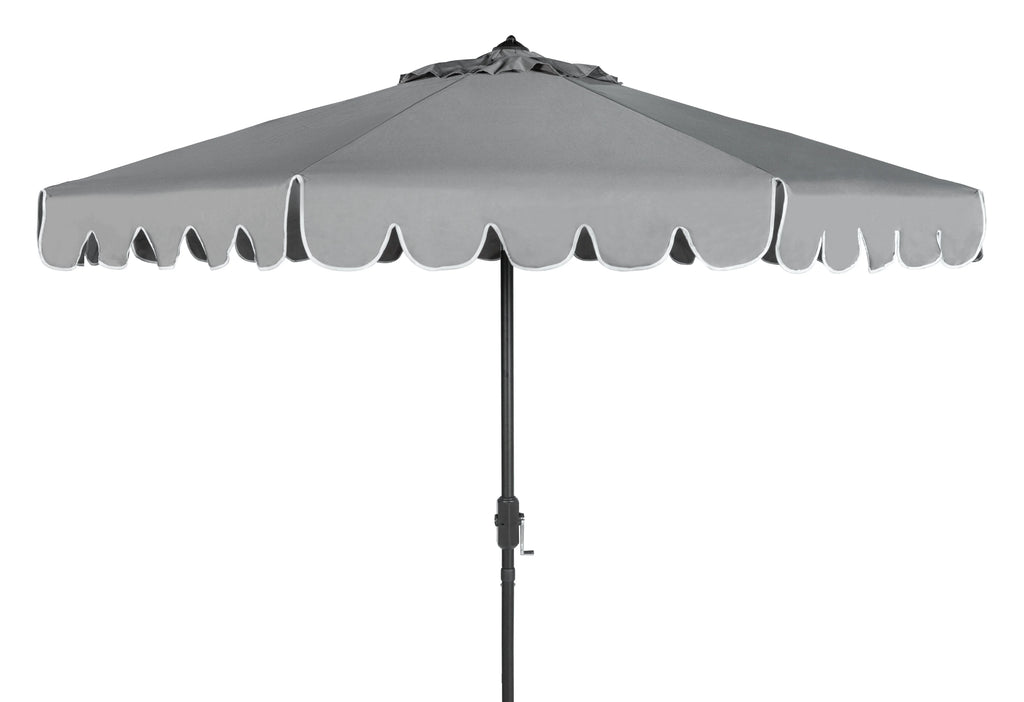Safavieh Venice 9' Market Crank Tilt Patio Umbrella, Navy/White