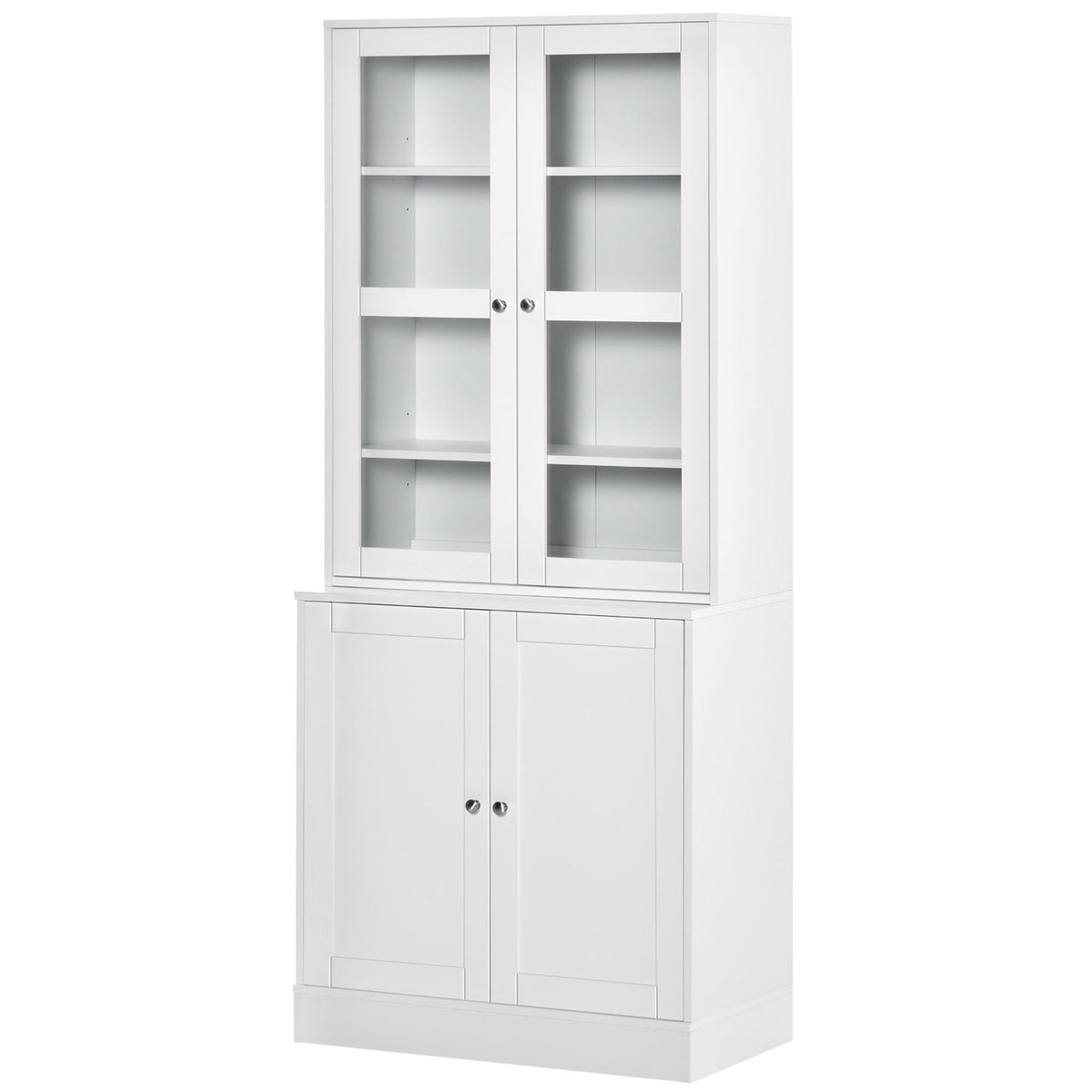 HOMCOM Bücherregal Wandregal Regal, 2 Regale, 76 cm x 40 cm x 178,5 cm, Weiß