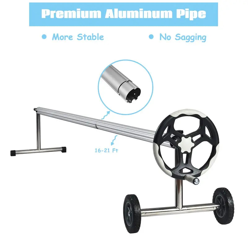 18-Foot Aluminum Solar Pool Cover Reel Kit