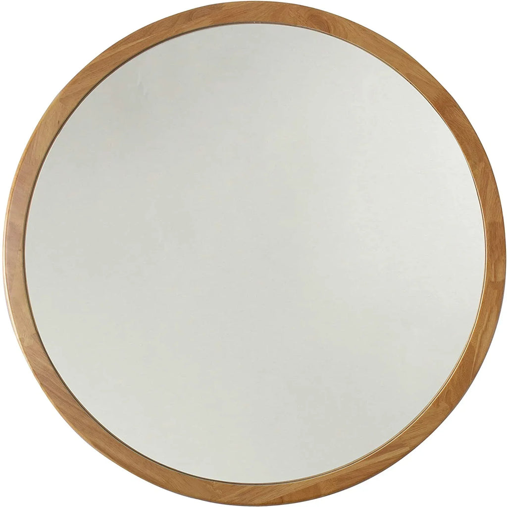 RADIANCE Goods Oak Finish Framed Wall Mirror 28" Height