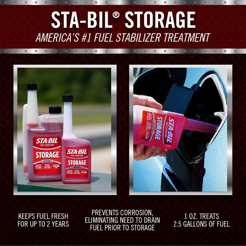 STA-BIL Storage Fuel Stabilizer - Keeps Fuel Fresh for 24 Months - Prevents Corrosion - Gasoline Treatment that Protects Fuel System - Fuel Saver - Treats 80 Gallons - 32 Fl. Oz.