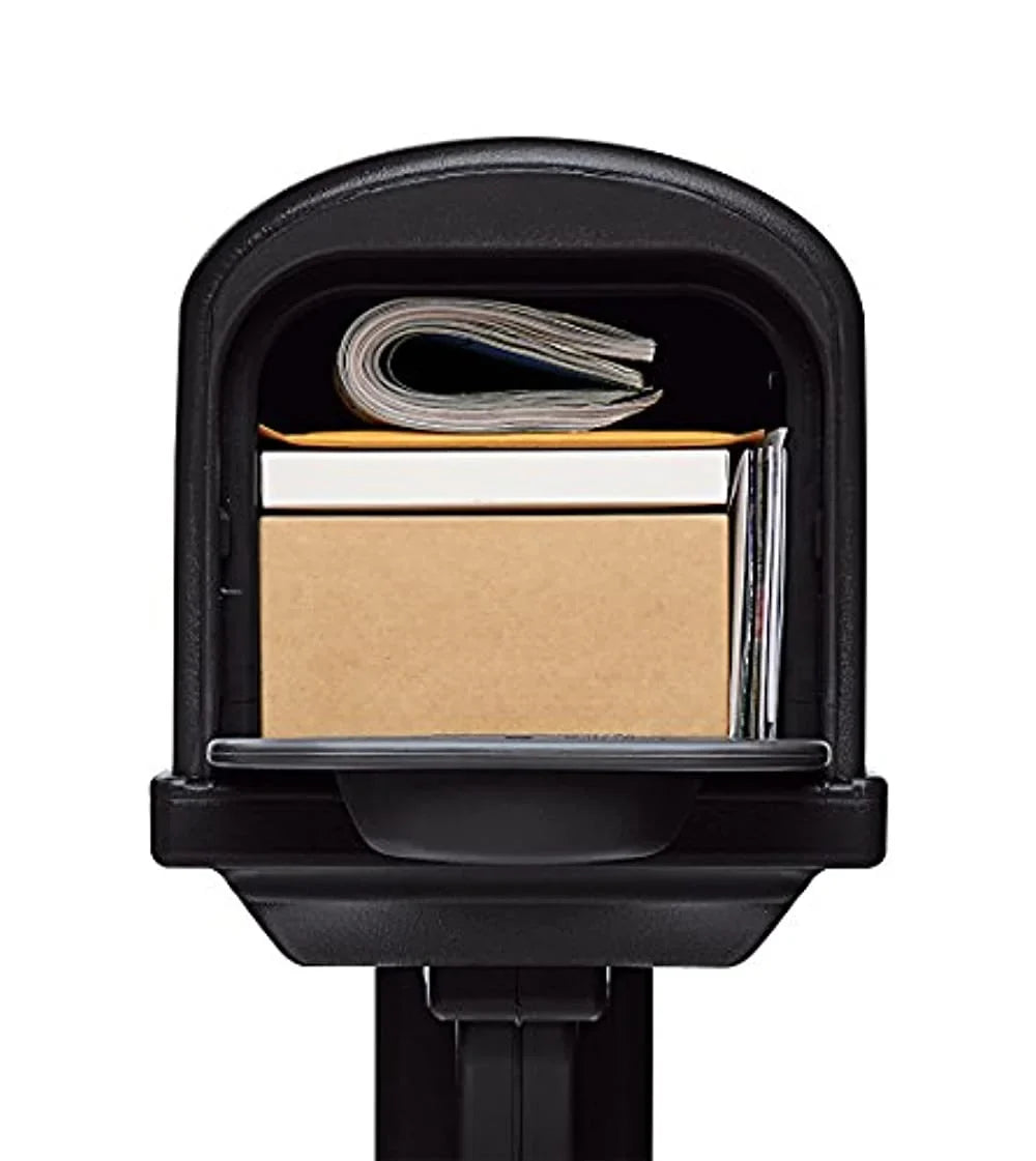 Rubbermaid Mailbox And Post Combo 49.88" X 10.13" X 20.75" Polyethylene Black