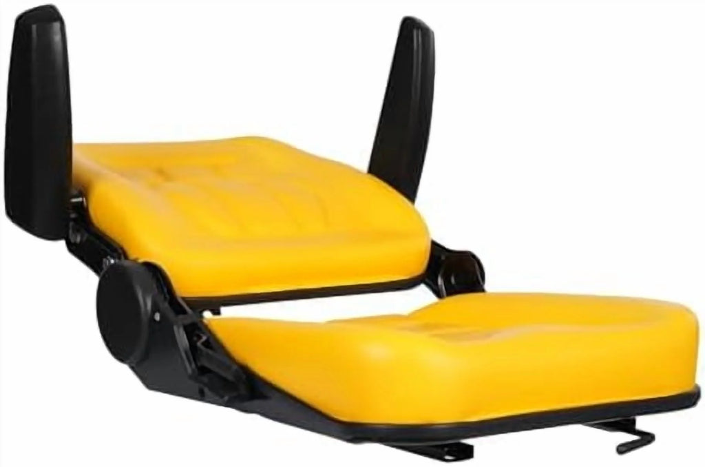 Tractor Seat, Lawn Mower Seat Seat with Armrests Durable Universal Replacement Seat for Excavator, Backhoe, Dozer Tractors, Forklifts, Heavy Equipment (Yellow)