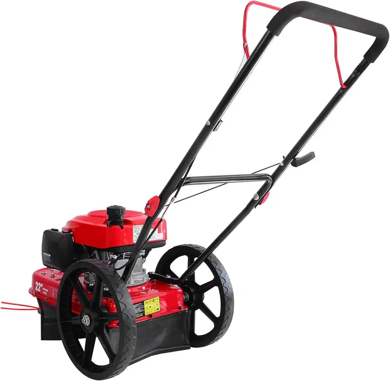 22-Inch Walk-Behind String Trimmer Mower with 161cc 4-Stroke Engine and High-Profile Wheels