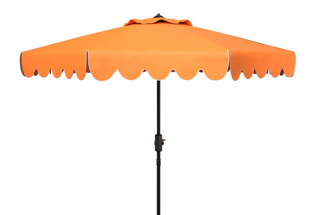 Safavieh Venice 9' Market Crank Tilt Patio Umbrella, Navy/White