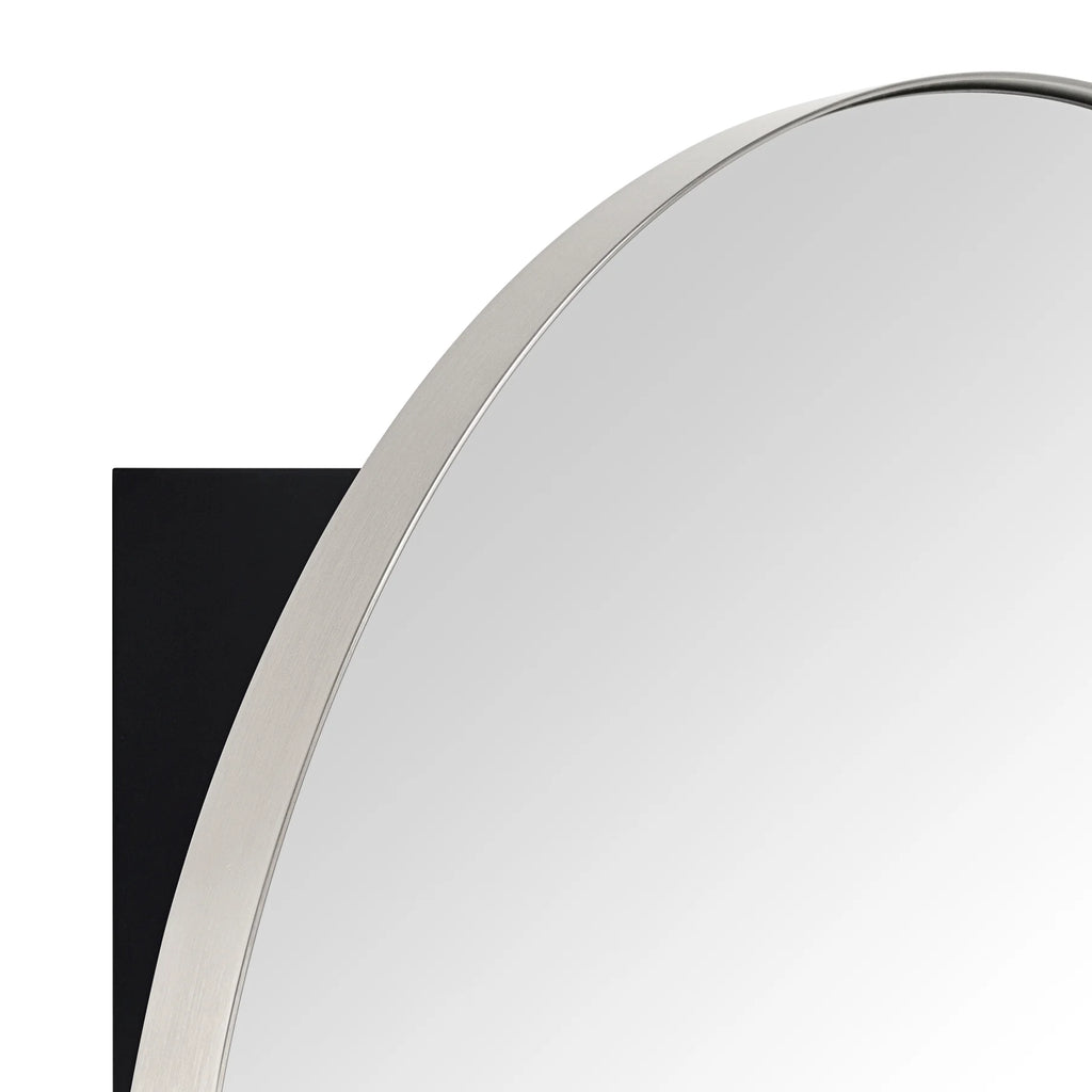 TEHOME Myriel Surface Mount Framed Round Medicine Cabinet with Mirror 24" x 24" - Black