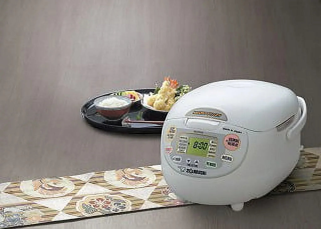 Zojirushi NS-ZCC18WZ Neuro Fuzzy Rice Cooker & Warmer, 10 Cup (Uncooked), Premium White, Made in Japan