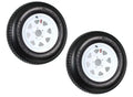 2-Pack ST205/75D15 Trailer Tires on White-Spoke Rims – LRC Rated, 5-Hole Mounting, 205/75-15 Size