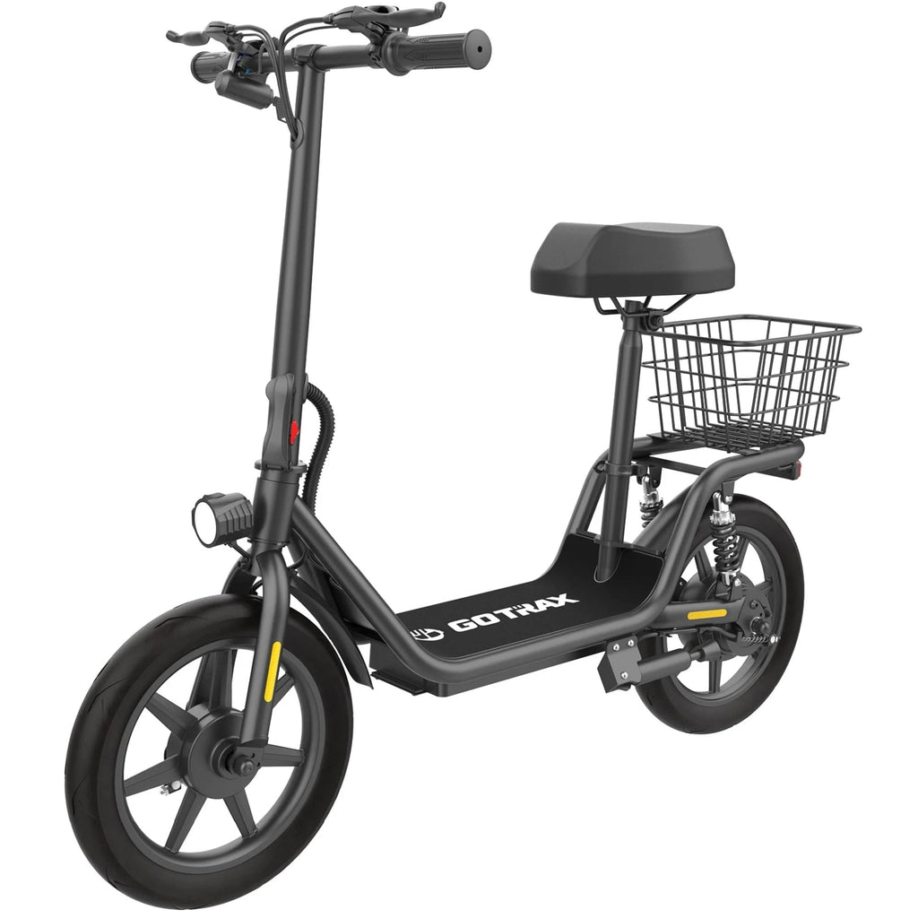 Gotrax Electric Scooter with Seat 18.6 Miles Range 15.5 MPH Power by 4 - MadeInUSA