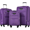 Zimtown 22in 26in 30in Softside Luggage, Expandable 3 Piece Set Suitcase Lightweight Luggage Travel Set, Black