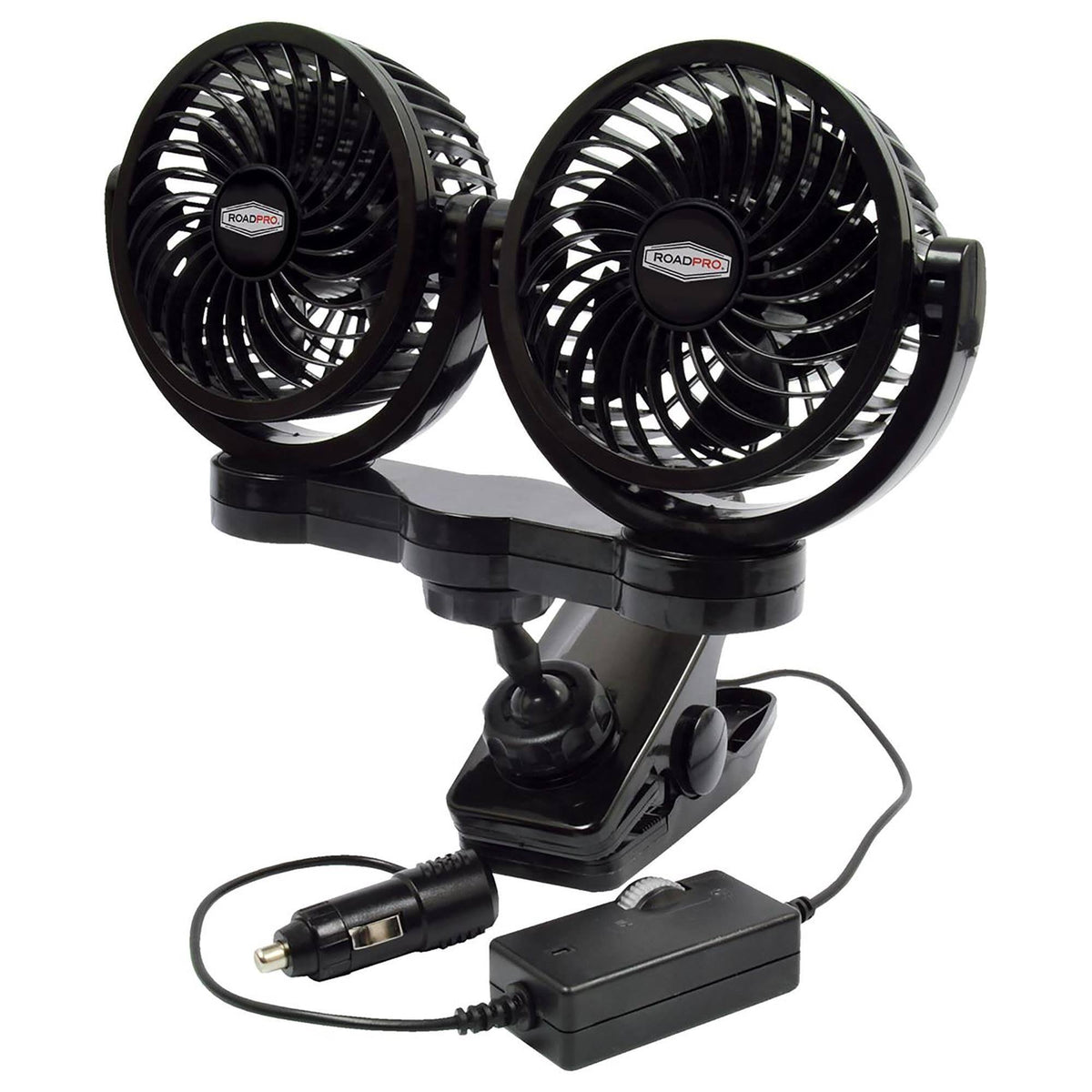 RoadPro - RPSC8572 - 12-Volt Dual Fan with Mounting Clip