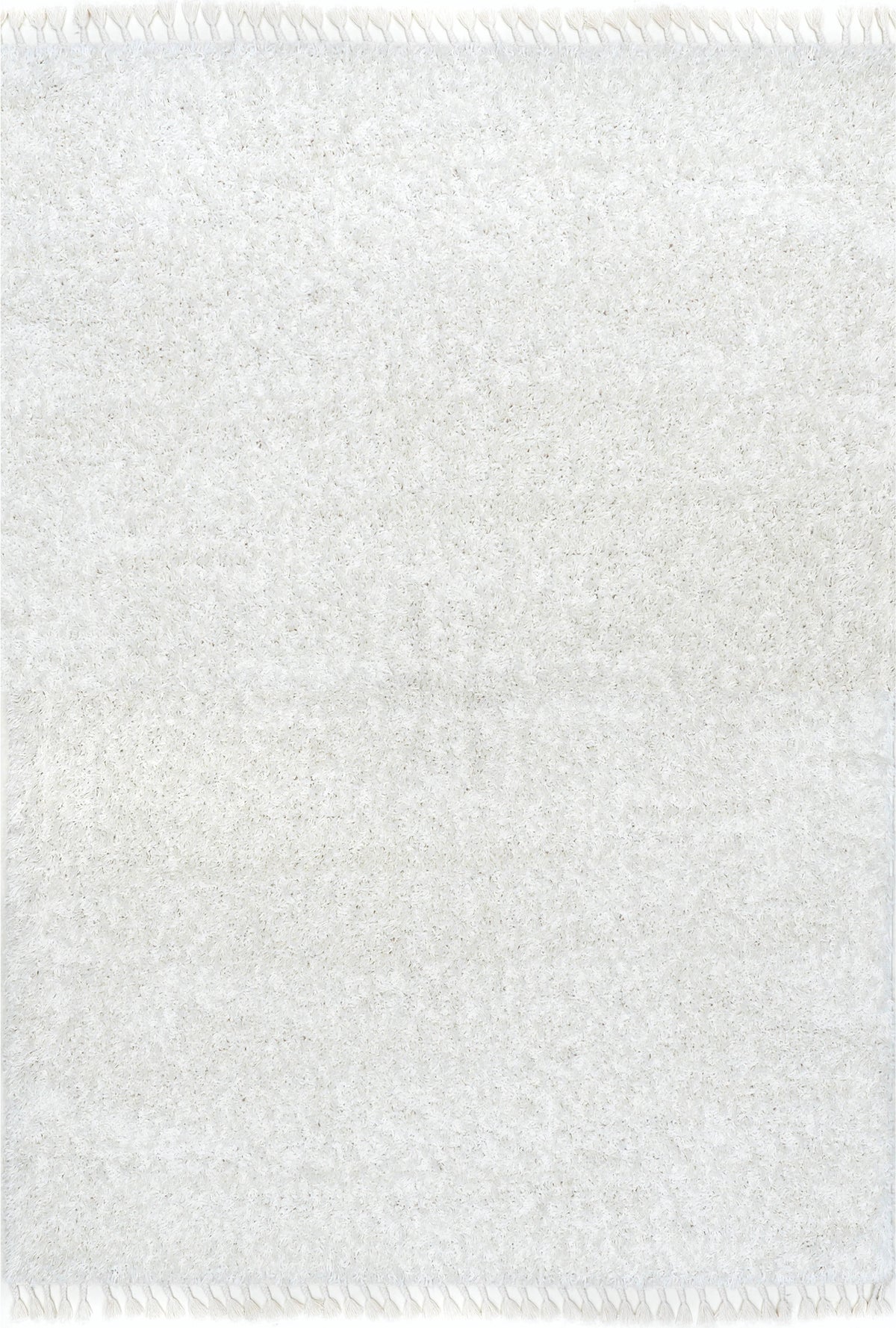 nuLOOM Neva Plush Shag Area Rug 4 Feet x 6 Feet Ivory