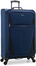 U.S. Traveler Aviron Bay Expandable Softside Luggage with Spinner Wheels, Navy, 31" Checked Large