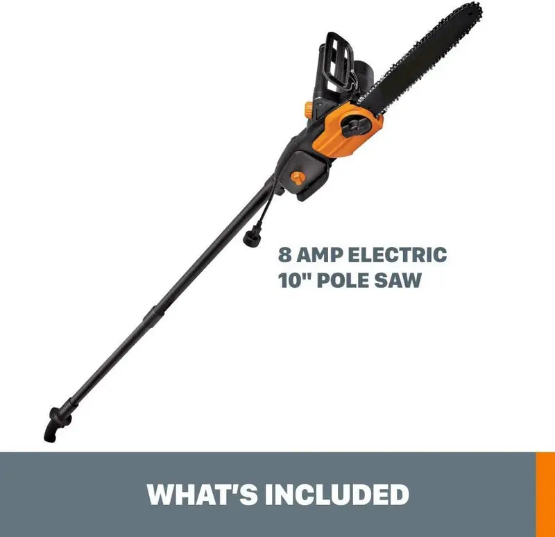 2-in-1 Electric Pole Saw & Chainsaw Trimmer – Auto-Tension, Corded Power Tool