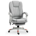 Vinsetto Massage Sessel, Bürostuhl, Gaming Stuhl, Polyester, Schaumstoff, Nylon, Grau, 66 x 63 x 107-115 cm