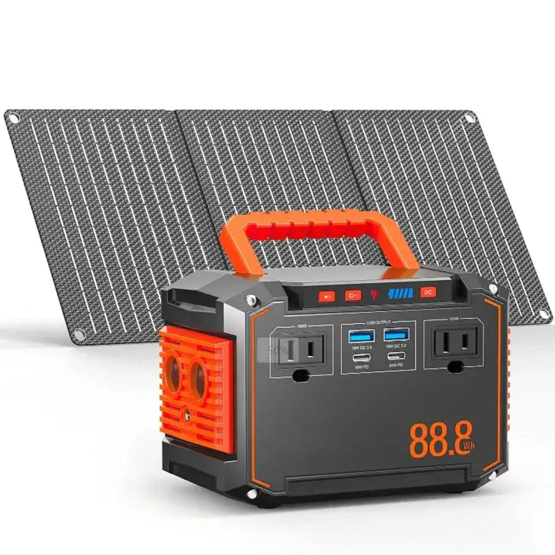 150W Solar Generator Kit – Includes 30W Panel & AC Outlet for Off-Grid Power