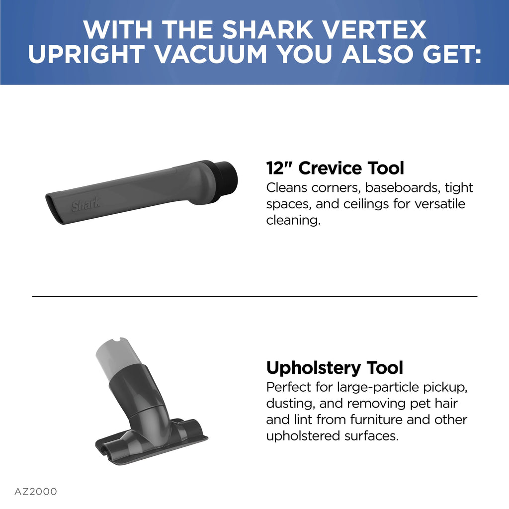 Shark? Vertex DuoClean? PowerFin Upright Vacuum Powered Lift-Away?, Self-Cleaning Brushroll, AZ2000