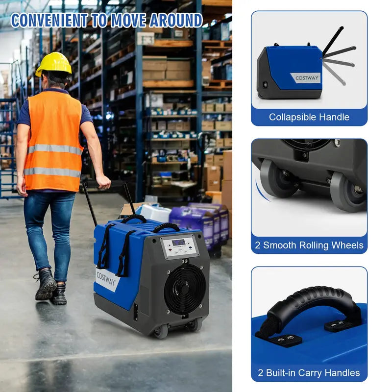 180-PPD Commercial-Grade Dehumidifier for Basements, Warehouses & Large Facilities