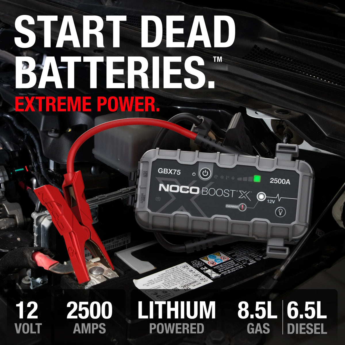 NOCO Boost X GBX75: 2500A 12V UltraSafe Portable Lithium Jump Starter
