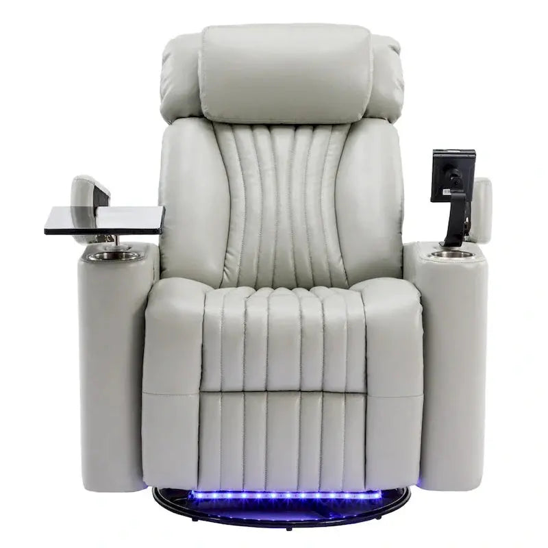 270-Degree Swivel Power Recliner – Multifunctional Home Theater Seating with Adjustable Positions