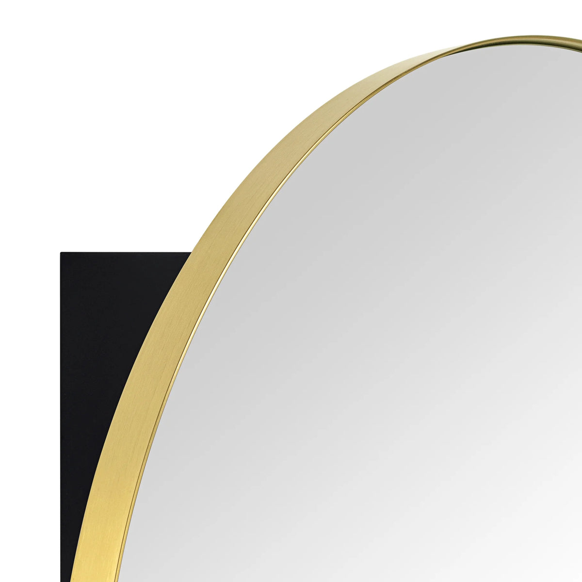 TEHOME Myriel Surface Mount Framed Round Medicine Cabinet with Mirror 24" x 24" - Black