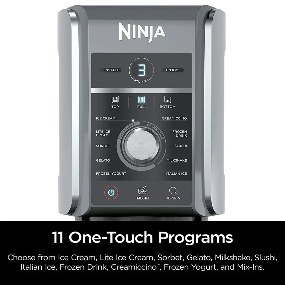 Restored Ninja NC501 CREAMi Deluxe 11-in-1 XL Ice Cream Maker Silver Bundle with 2 YR CPS Enhanced Protection Pack (Refurbished)