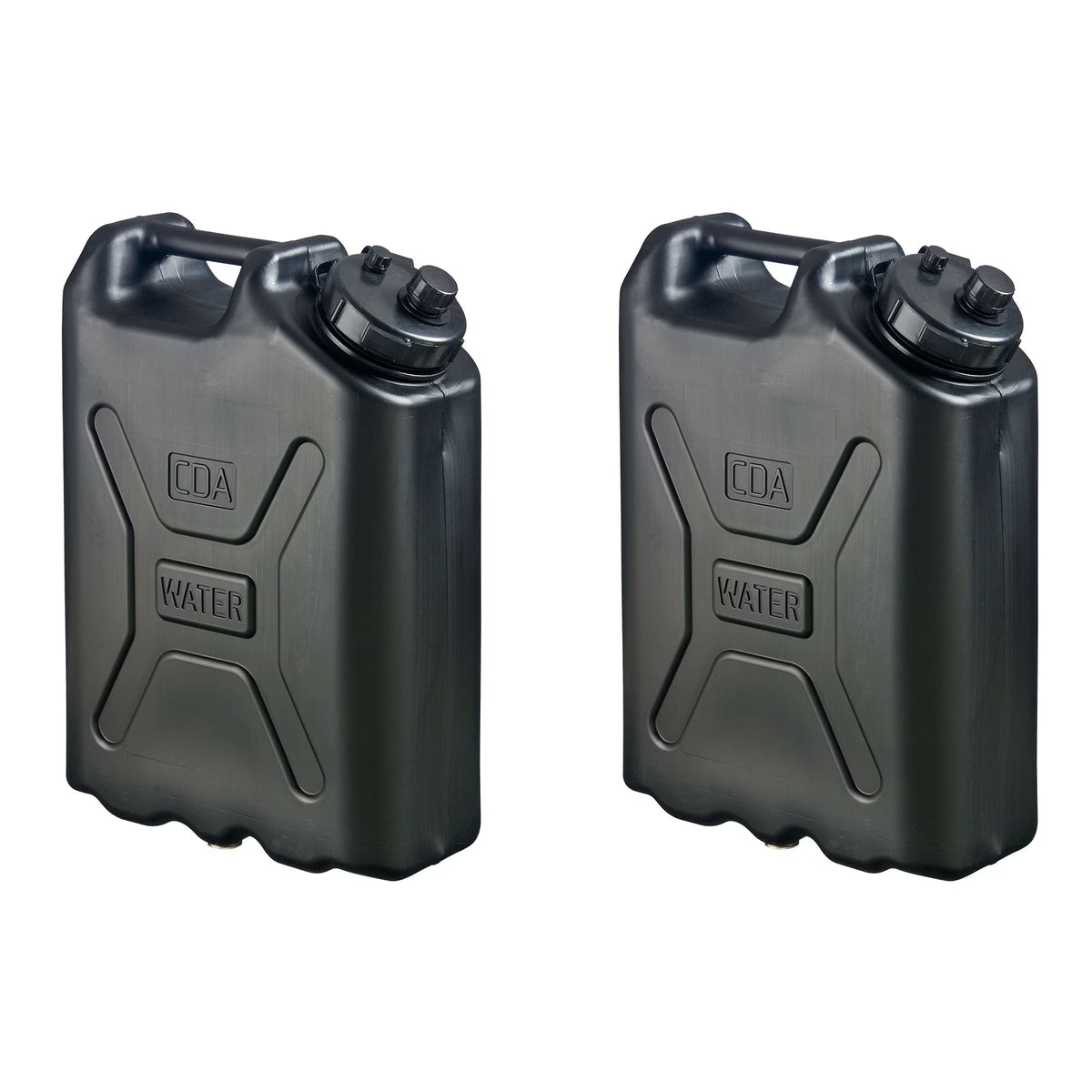 Scepter 2 Pack Heavy Duty Military Style Water Container, 5 Gallon,  Black