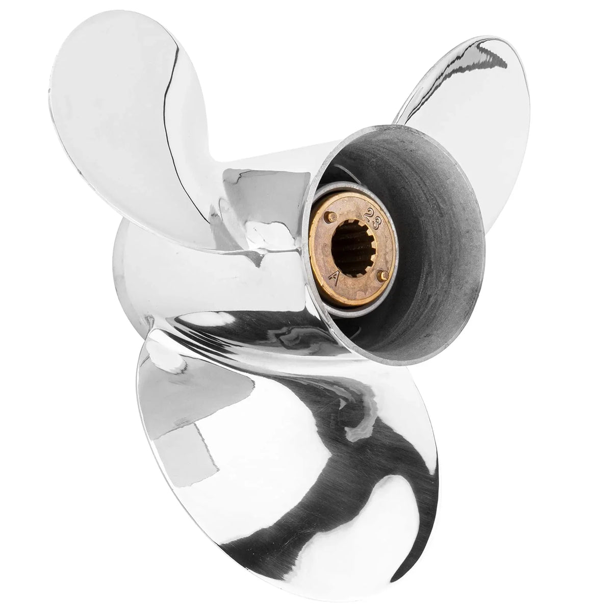 Qiclear OEM Upgrade 10 1/2 x 13  (13 Spline Tooth)  Upgrade Stainless Steel Outboard Motor Propeller Fit Mercury Engine 25-70 HP, Parts No.48-855858A46, RH