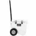 RovR RollR 45-Qt. Durable, All-Terrain Wheeled Cooler with Handle & Collapsible LandR Bin- For Beach, Camping and Outdoor Activities, Powder (45PROLLRWB)