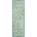 Maples Rugs India Medallion Spa Green Indoor Hallway Runner Rug, 1'8"x 5'