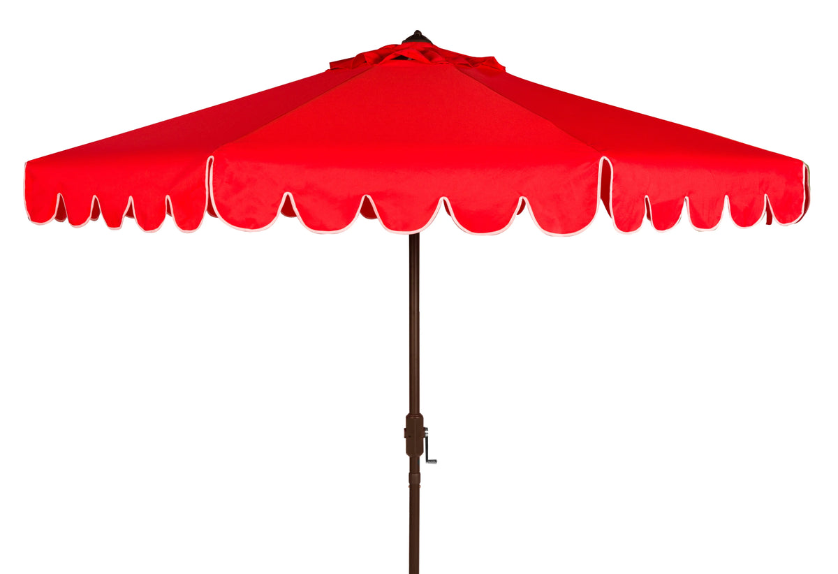 Safavieh Venice 9' Market Crank Tilt Patio Umbrella, Navy/White